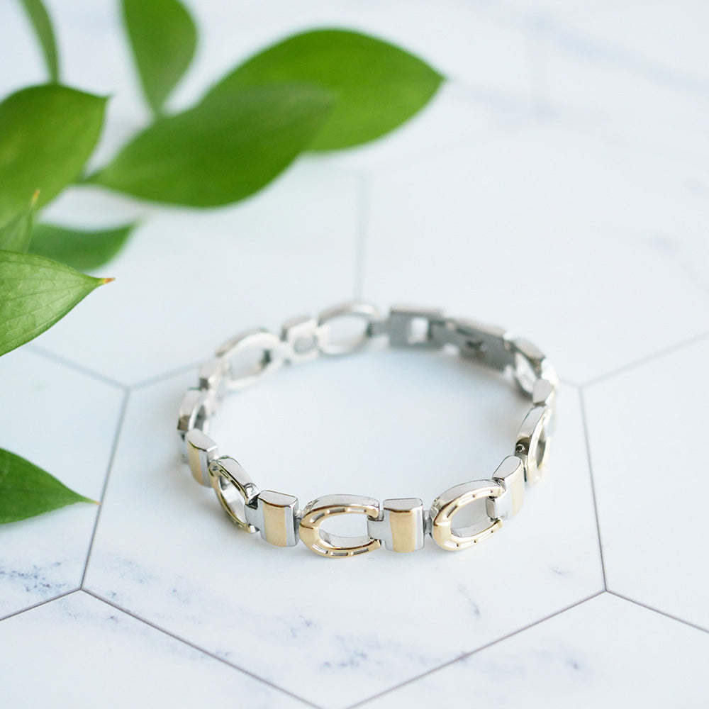 Gold Horseshoe Duet Bracelet