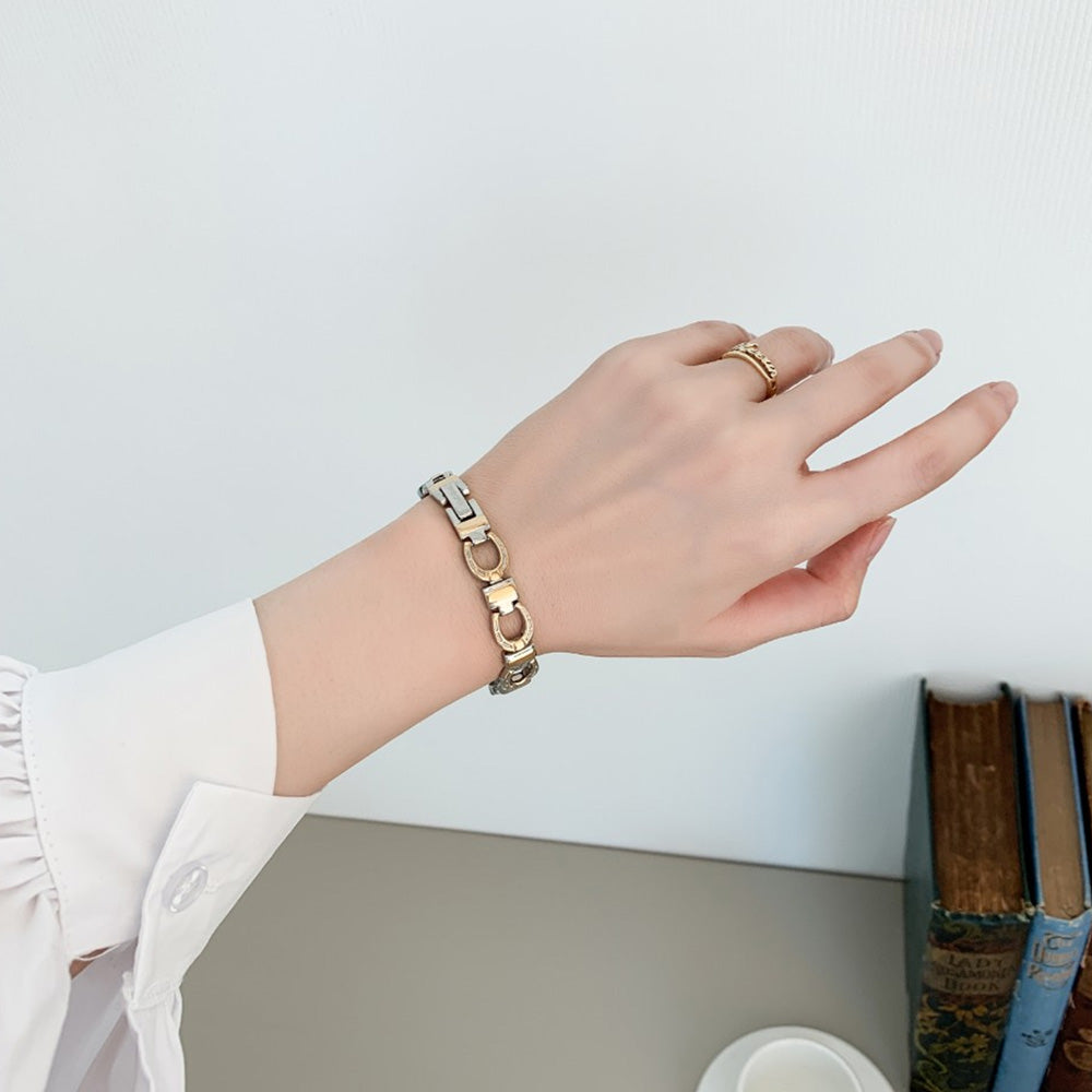 Gold Horseshoe Duet Bracelet