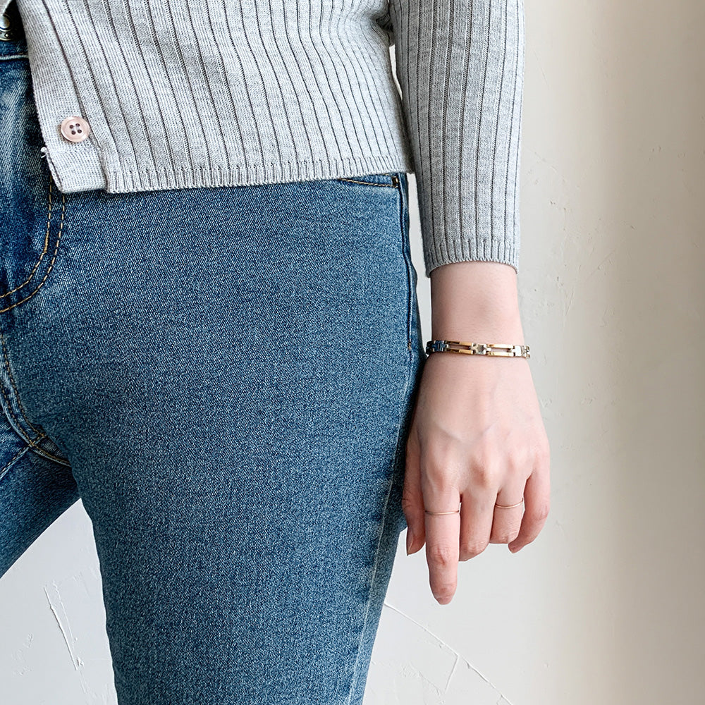Ladies Executive Slim Bar Duet Bracelet