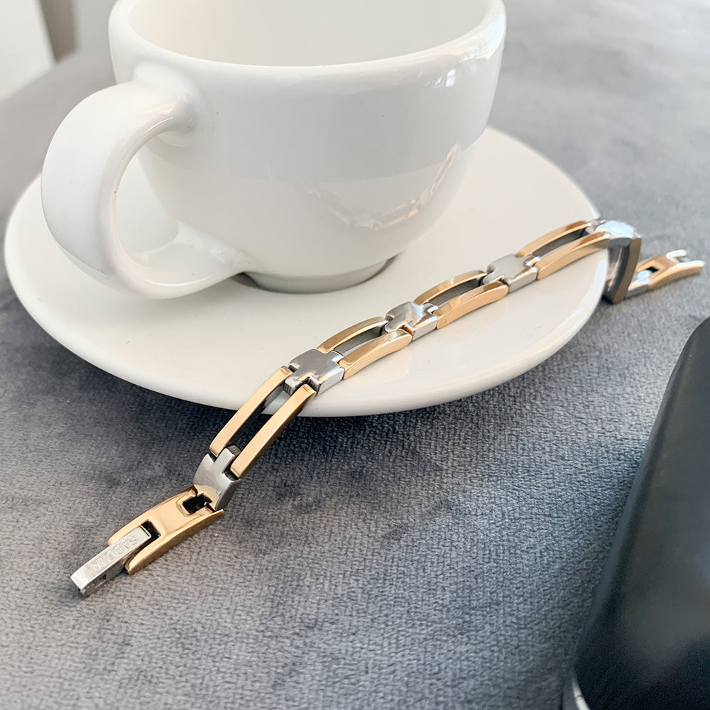 Ladies Executive Slim Bar Duet Bracelet