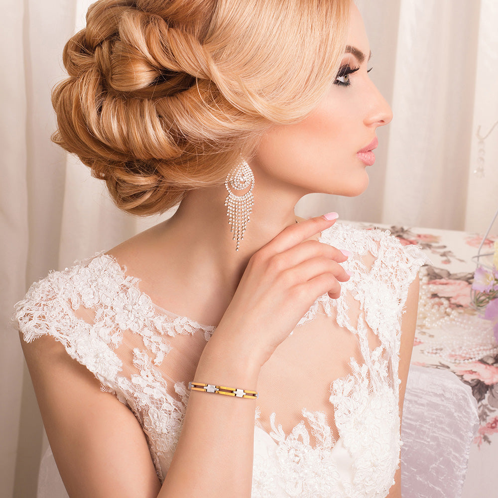 Ladies Executive Slim Bar Duet Bracelet