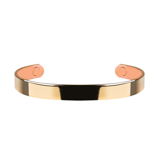 Plain Gold Copper Magnetic Bracelet 8mm