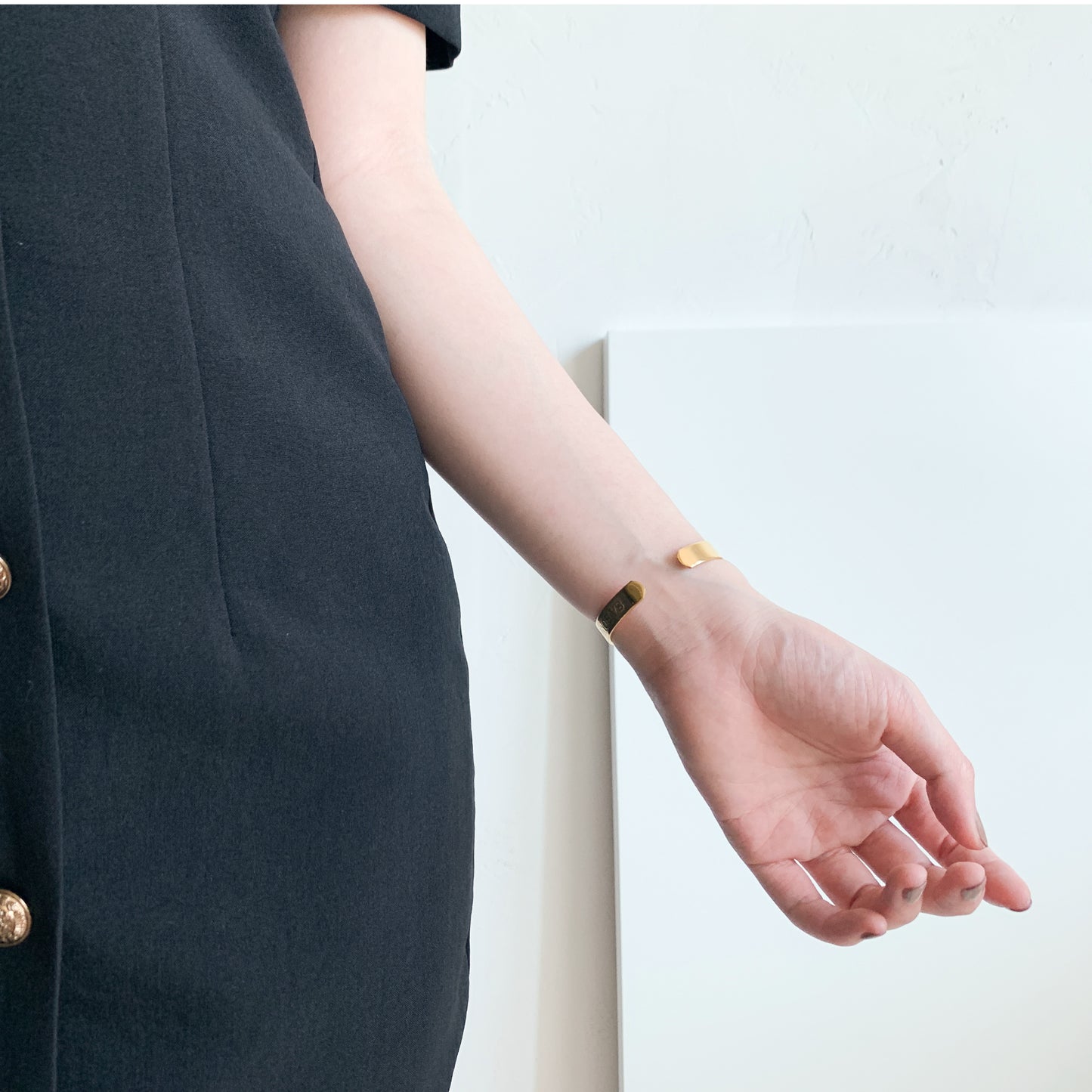 Plain Gold Copper Magnetic Bracelet 8mm
